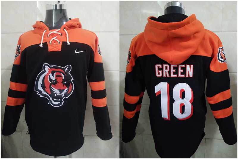 Nike Bengals 18 A.J. Green Black All Stitched Hooded Sweatshirt,We sell and wholesale Nike Bengals 18 A.J. Green Black All Stitched Hooded Sweatshirt on line form chian!